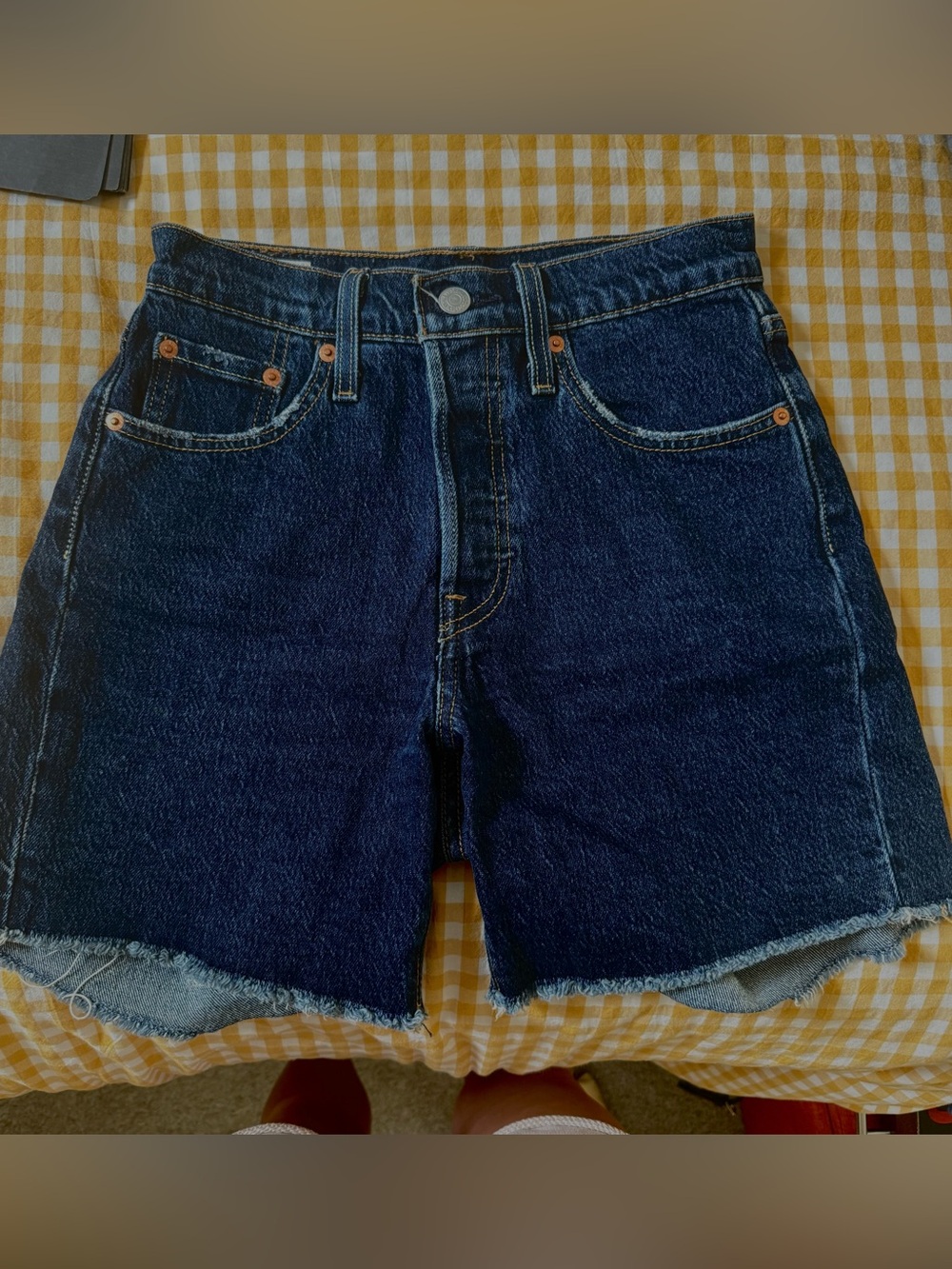 Levi’s Dark Blue Denim Cutoff Shorts